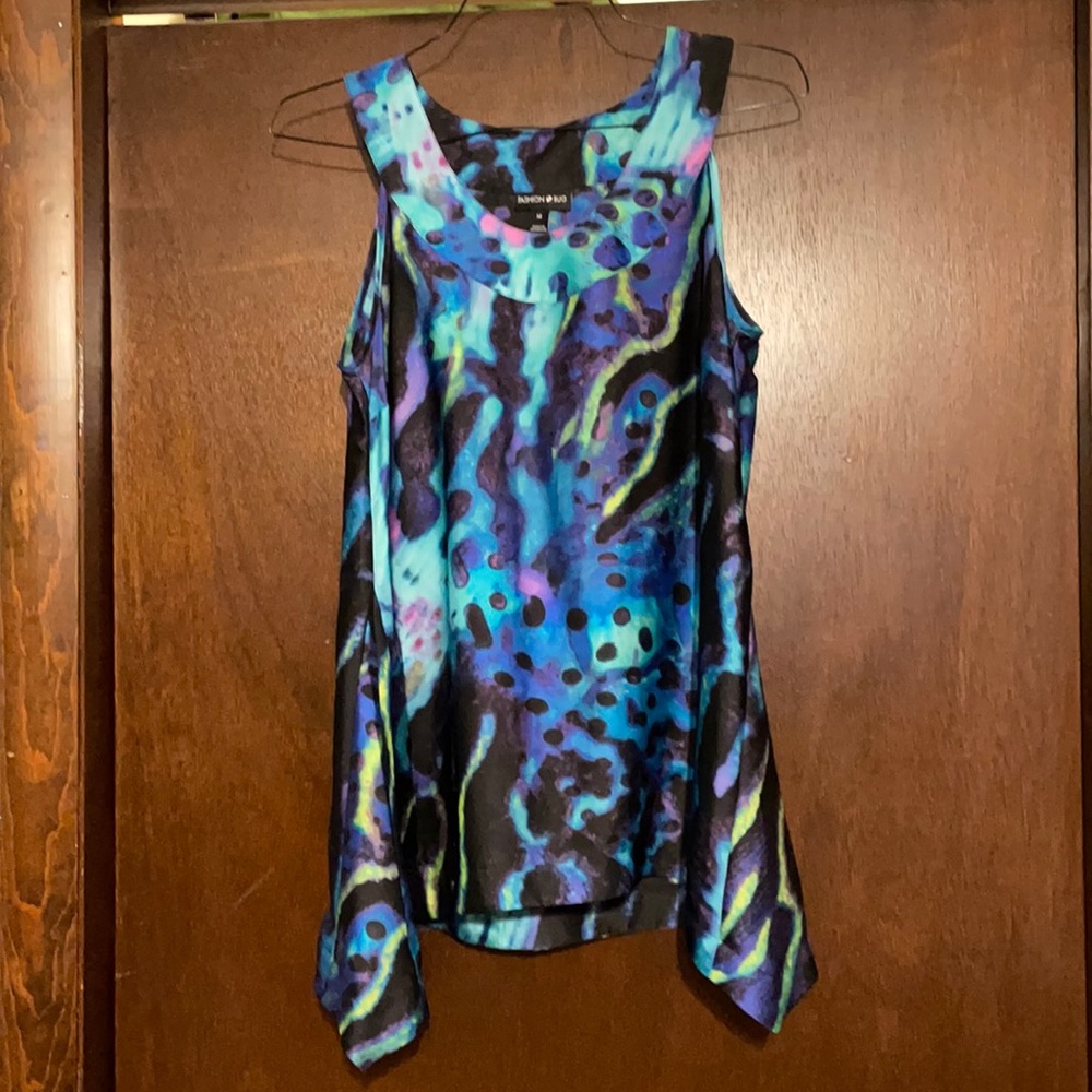 Blue print dress Fashion Bug top